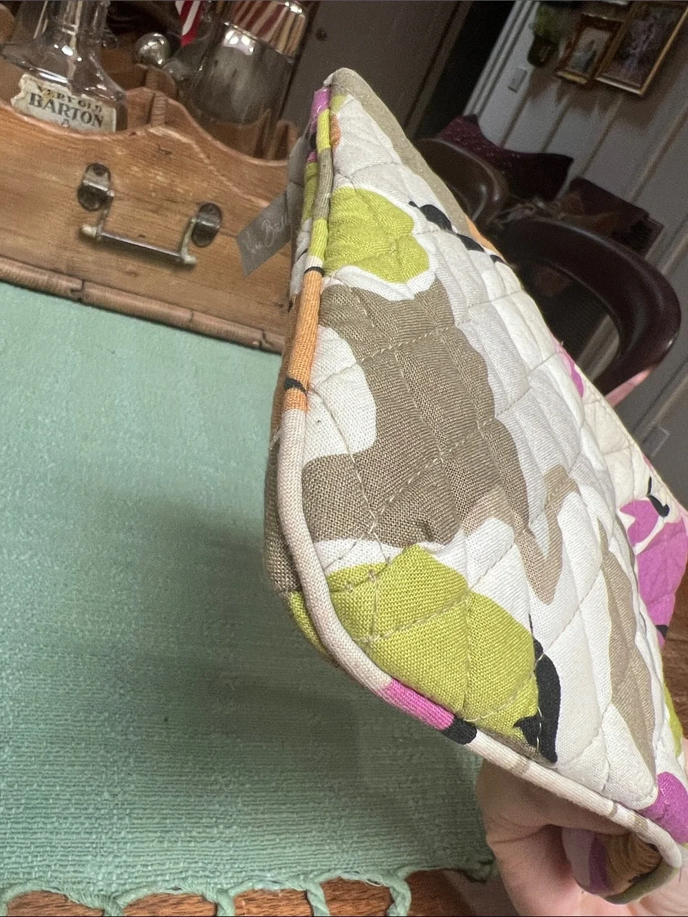 Vera Bradley quilted cosmetic